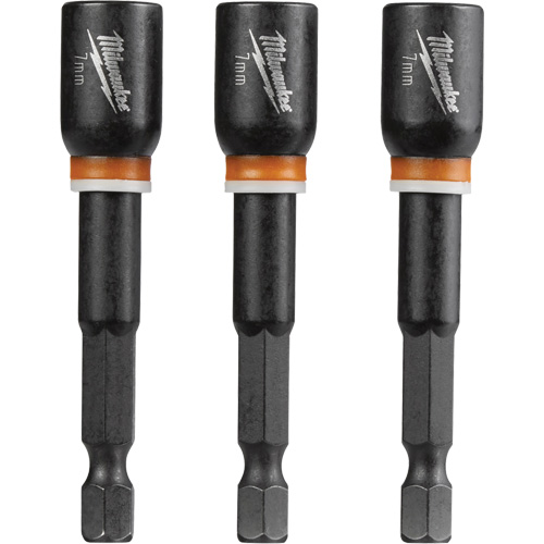Tourne-&eacute;crou Shockwave Impact Duty, Embout 1/4", Prise 7 mm, 2-9/16" lo, Magn&eacute;tique GTA Hardware Inc