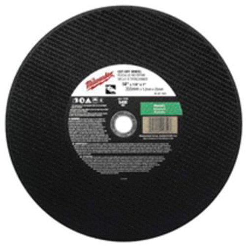 Meule &agrave; tronçonner de premi&egrave;re qualit&eacute;, 14" x 1/8", Arbre de 20 mm, Type 1, Carbure de silicium, 5400 Tr/min GTA Hardware Inc