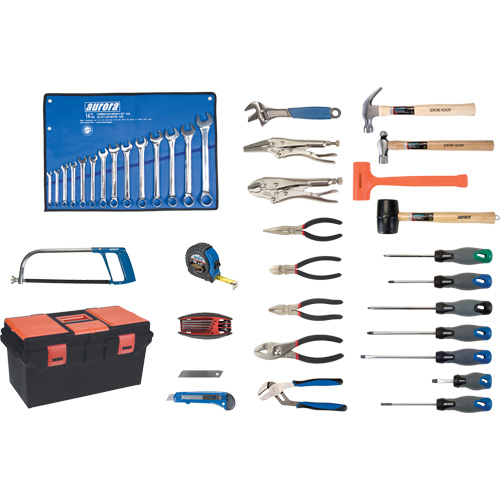 Deluxe Tool Set with Plastic Tool Box, 56 Pieces GTA Hardware Inc