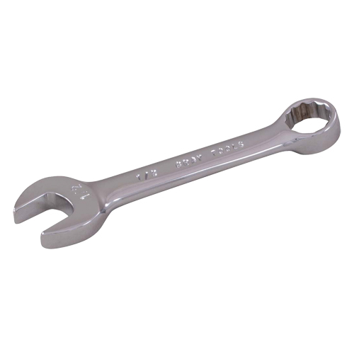Stubby Combination Wrench, 12 Point, 1/4", Chrome Finish GTA Hardware Inc