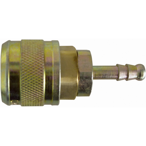 Automax 1/4" Hose Barb Quick Coupler, Brass GTA Hardware Inc