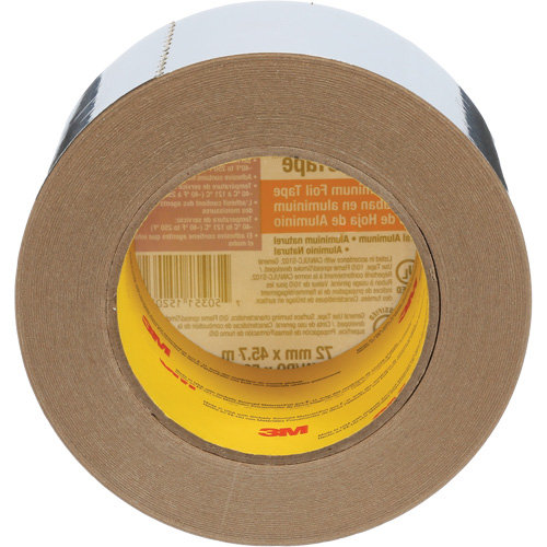Venture Tape Aluminum Foil Tape, 1.8 mils Thick, 72 mm (3") x 45.7 m (150') GTA Hardware Inc