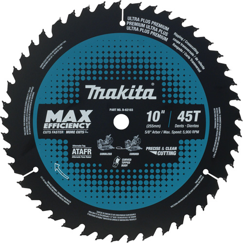Lame de scie &agrave; onglets, 10", 45 dents, Pour Bois GTA Hardware Inc