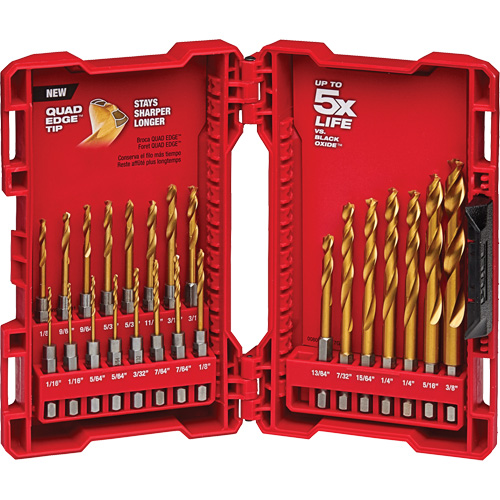 Shockwave Impact Duty Drill Bit Set, 23 Pieces, Titanium GTA Hardware Inc