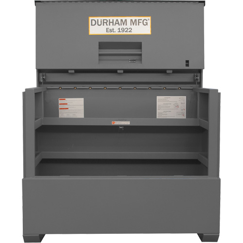 Piano Style Jobsite Storage Box, 60-1/2" W x 34-3/4" D x 49-3/8" H, Grey GTA Hardware Inc