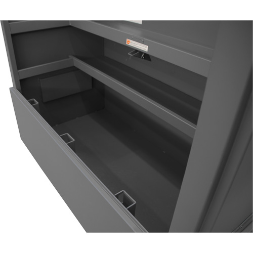 Piano Style Jobsite Storage Box, 60-1/2" W x 34-3/4" D x 49-3/8" H, Grey GTA Hardware Inc