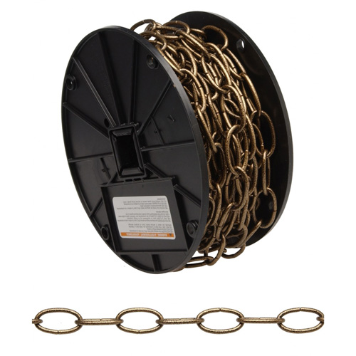 Chaîne d&eacute;corative, Acier au carbone, #10 x 60' (18,3 m) l, Charge d'utilisation 35 lb (0,0175 tonne) GTA Hardware Inc