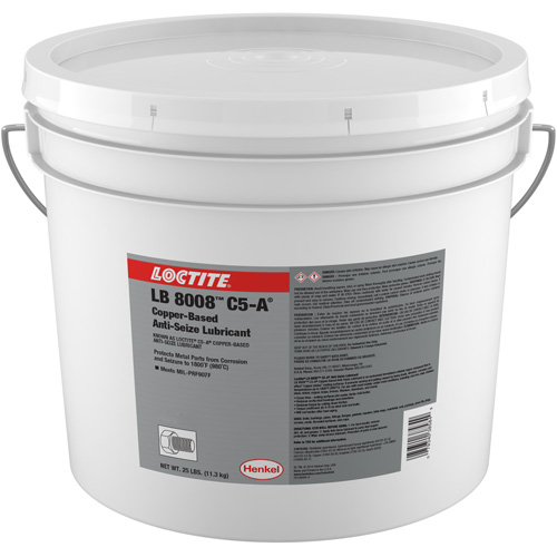 Lubrifiant antiblocage au cuivre LB 8008 C5-A, 25 lb, Seau, 1800°F (982°C) Temp&eacute;rature max. GTA Hardware Inc