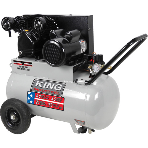 Air Compressor, Electric, 20 Gal. (24 US Gal), 150 PSI, 120/1/240/1 V GTA Hardware Inc