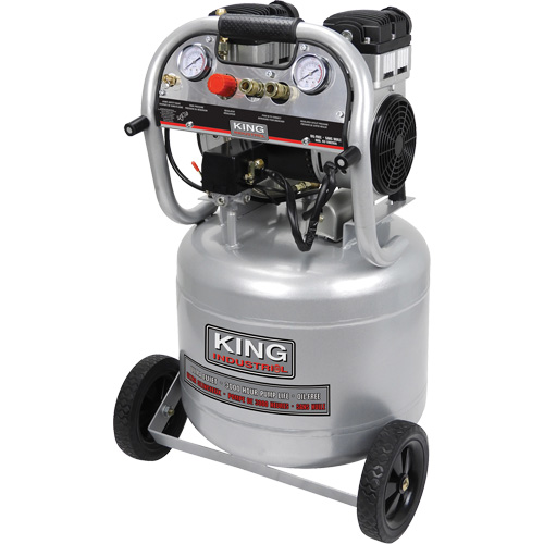 Ultra-Quiet Oil-Free Air Compressor, Electric, 10 Gal. (12 US Gal), 125 PSI, 120/1 V GTA Hardware Inc