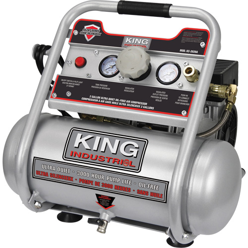 Oil-Free Air Compressor, Electric, 2 Gal. (2.4 US Gal), 125 PSI, 120/1 V GTA Hardware Inc