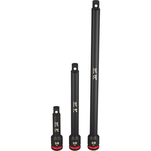 Jeu de rallonges pour douilles Shockwave Impact-Duty, Chocs, Prise 3/8", 3"/6"/10" lo GTA Hardware Inc