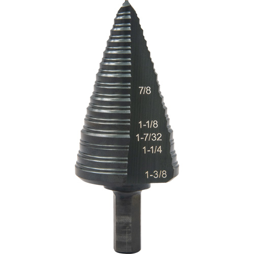 Foret &eacute;tag&eacute; &agrave; trous multiples no 12, 7/8" - 1-3/8", Incr&eacute;ments de 1/16", Acier rapide GTA Hardware Inc