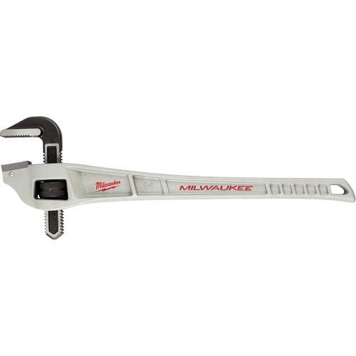 Cl&eacute; &agrave; tuyau coud&eacute;e en aluminium, Cap des m&acirc;choires 3", Longueur 24", Fini Rev&ecirc;tement en poudre, Prise Ergonomique GTA Hardware Inc