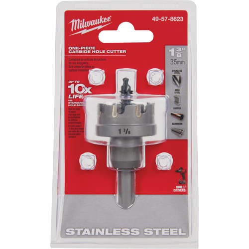 One-Piece Carbide Hole Cutters, 1-3/8", 3/16" Depth of Cut GTA Hardware Inc