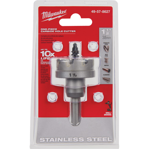 One-Piece Carbide Hole Cutters, 1-1/2", 3/16" Depth of Cut GTA Hardware Inc