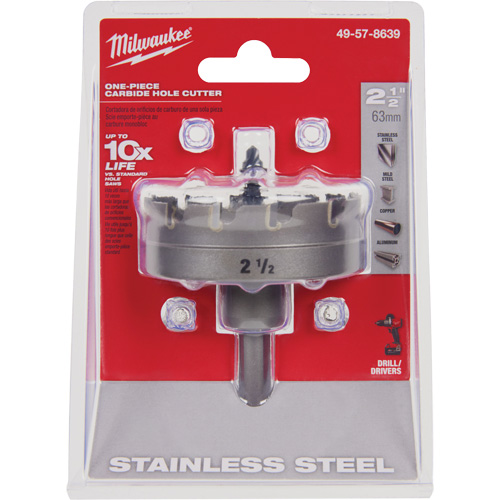One-Piece Carbide Hole Cutters, 2-1/2", 3/16" Depth of Cut GTA Hardware Inc