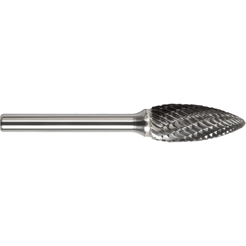 DRILLCO Magnum Double Cut Solid Carbide Burr, SF-1, 1/4" Dia., 5/8" Depth of Cut GTA Hardware Inc