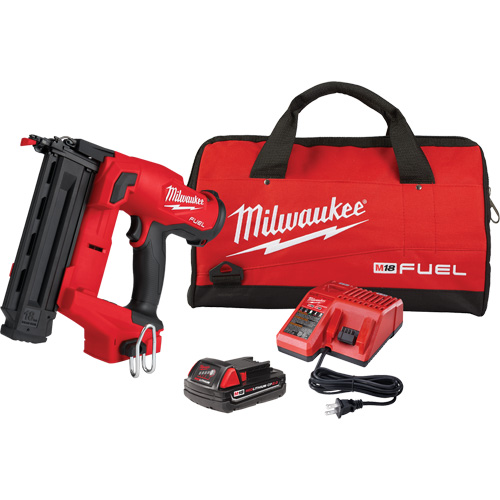 M18 Fuel 18 Gauge Brad Nailer Kit, 18 V, Lithium-Ion GTA Hardware Inc