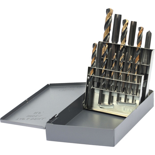 DRILLCO Tap & Drill Set, 18 Pieces GTA Hardware Inc