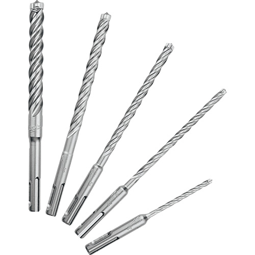 MX4 4-Cutter Rotary Hammer Drill Bit Kit, 5 Pieces, Carbide GTA Hardware Inc