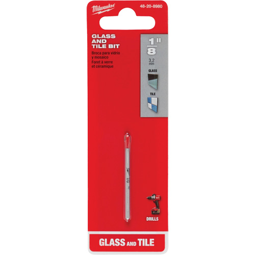 Glass & Tile Bit, 1/8", Carbide GTA Hardware Inc