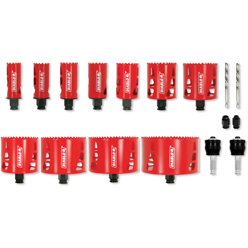 Plumber's Bi-Metal Hole Saw Set, 17 Pieces GTA Hardware Inc