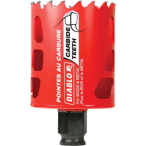 Scie cloche pour bois et m&eacute;tal, 2", Profondeur de la coupe 2-3/8", Carbure GTA Hardware Inc
