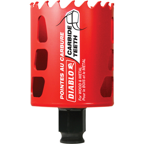 Wood & Metal Hole Saw, 2-1/4", 2-3/8" Depth of Cut, Carbide GTA Hardware Inc