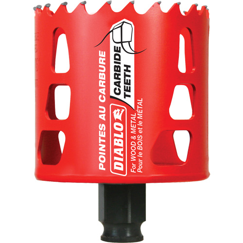 Wood & Metal Hole Saw, 2-11/16", 2-3/8" Depth of Cut, Carbide GTA Hardware Inc