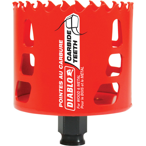 Wood & Metal Hole Saw, 3", 2-3/8" Depth of Cut, Carbide GTA Hardware Inc