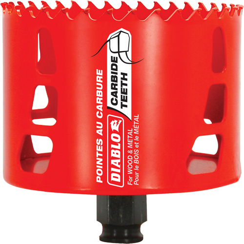 Wood & Metal Hole Saw, 3-5/8", 2-3/8" Depth of Cut, Carbide GTA Hardware Inc