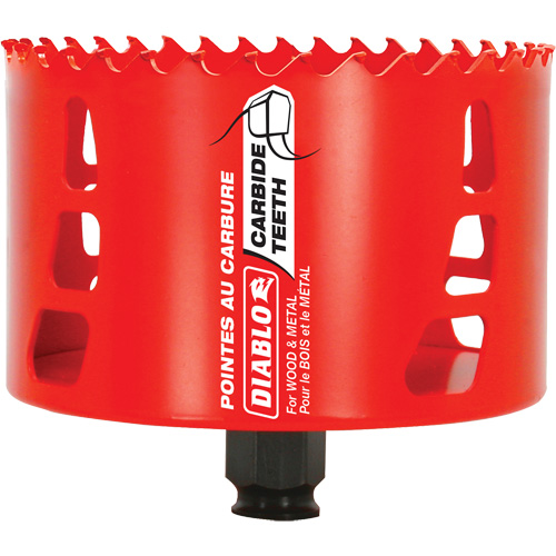 Wood & Metal Hole Saw, 4-1/8", 2-3/8" Depth of Cut, Carbide GTA Hardware Inc