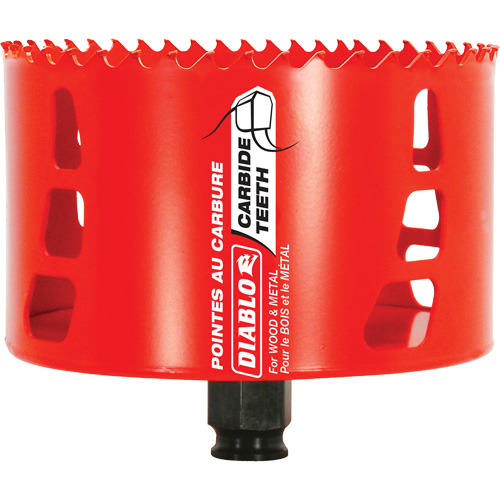Scie cloche pour bois et m&eacute;tal, 4-1/4", Profondeur de la coupe 2-3/8", Carbure GTA Hardware Inc