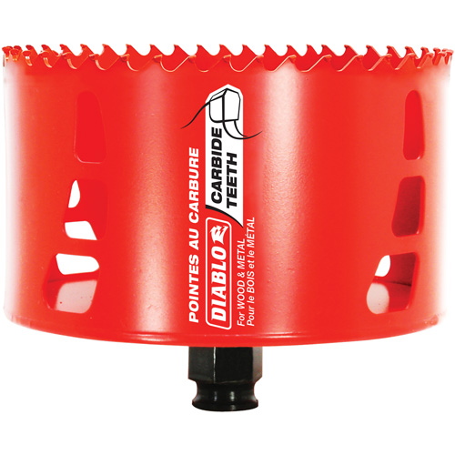 Wood & Metal Hole Saw, 4-1/2", 2-3/8" Depth of Cut, Carbide GTA Hardware Inc
