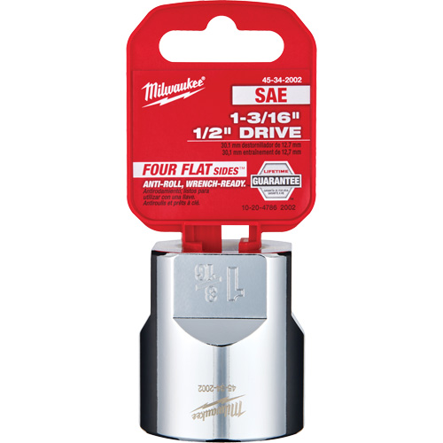 Prise SAE avec c&ocirc;t&eacute;s Four Flats, 1-3/16", Prise 1/2", 6 pans GTA Hardware Inc