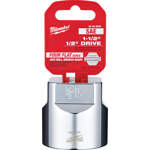SAE Socket with Four Flat Sides, 1-1/2", 1/2" Drive, 6 Points GTA Hardware Inc