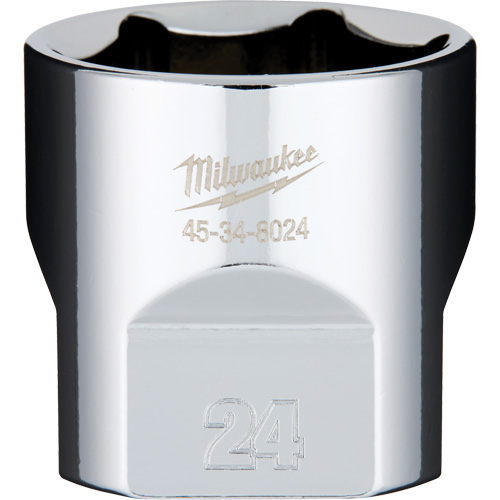 Douille m&eacute;trique avec c&ocirc;t&eacute;s Four Flats, 24 mm, Prise 3/8", 6 pans GTA Hardware Inc