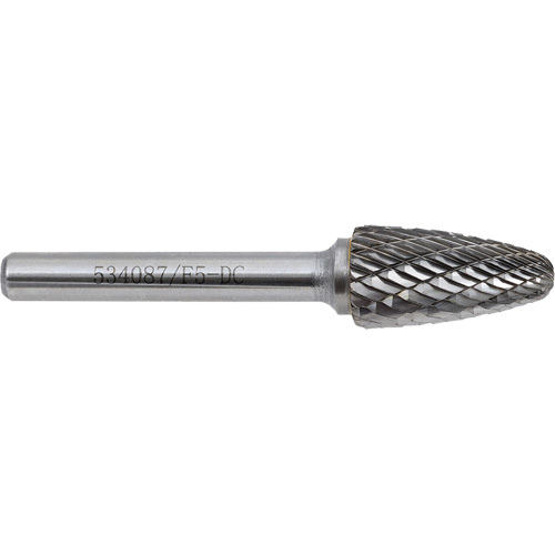 F5-DC Jet-Kut&reg; GP Carbide Burr, 1/2" Dia., 1" Depth of Cut GTA Hardware Inc