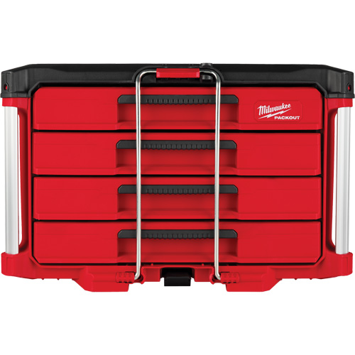 PackOut 4-Drawer Tool Box, 16-3/10" x 22-1/5" x 14-3/10", Red GTA Hardware Inc
