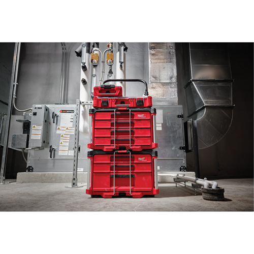 PackOut 4-Drawer Tool Box, 16-3/10" x 22-1/5" x 14-3/10", Red GTA Hardware Inc