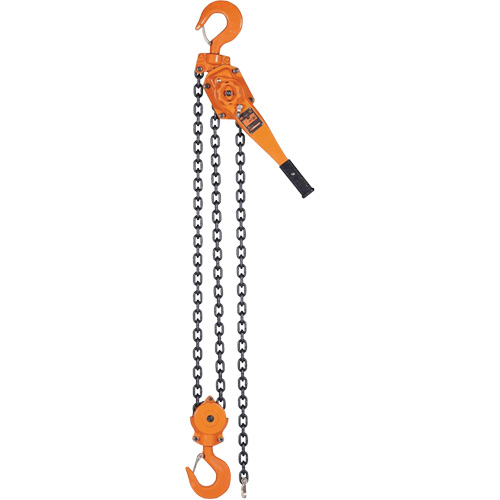 KLP Series Lever Chain Hoists, 5' Lift, 12000 lbs. (6 tons) Capacity, Steel Chain GTA Hardware Inc