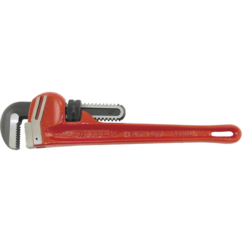PW-14 Steel Pipe Wrenches - Chrome Molybdenum Jaw, 2-7/16" Jaw Capacity, 14" Long, Chrome Finish GTA Hardware Inc