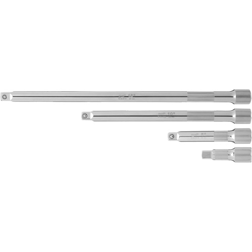 Jeu de rallonges prise, Prise de 1/2", Fini Chrome, 4 Mcx GTA Hardware Inc