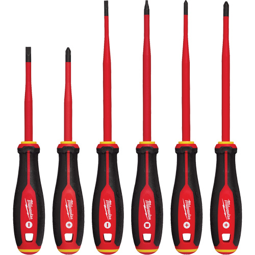 Insulated Slim Tip Screwdriver Set, 6 Pcs., Magnetic GTA Hardware Inc