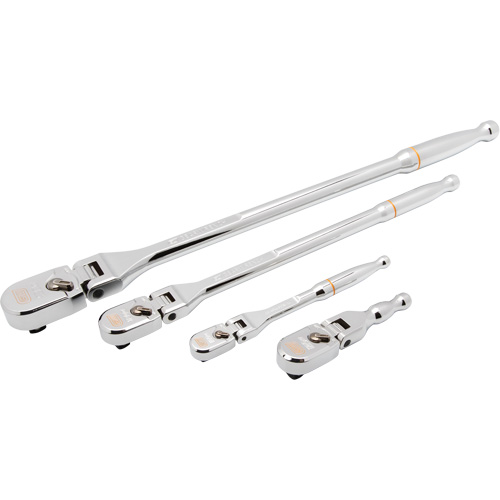 Ensemble de rochet &agrave; t&ecirc;te en goutte et manche enti&egrave;rement poli avec prises 1/4", 3/8" & 1/2" 120XP GTA Hardware Inc