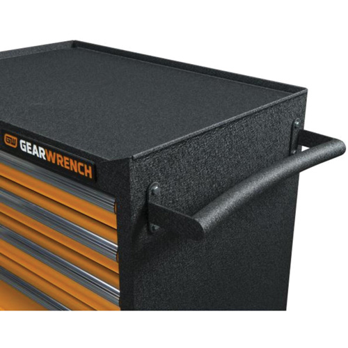 Armoire roulante pour outils s&eacute;rie GSX, 6 tiroirs, 36" la x 18-1/5" p x 37-2/5" h, Noir/Orange GTA Hardware Inc