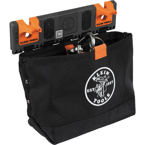 Module de poche pour quincaillerie avec crochet en S Bucket Work Centre, Nylon, 1 pochettes, Noir/Orange GTA Hardware Inc