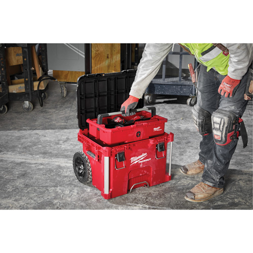 Boîte &agrave; outils sur roues PACKOUT, 18" x 22" x 19-1/2", Noir/Rouge GTA Hardware Inc