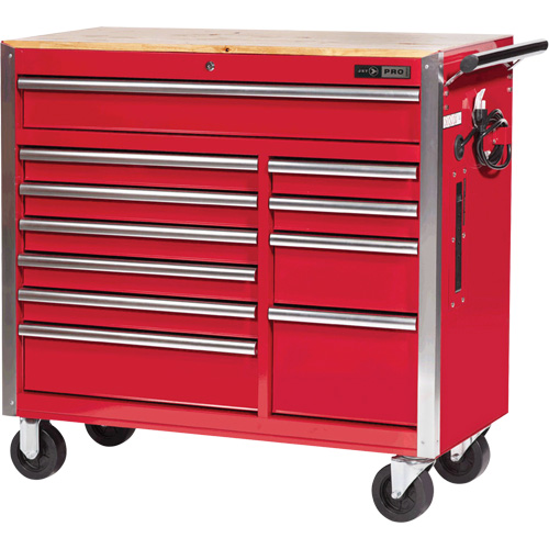 PRC4211 Armoire roulante de s&eacute;rie Pro, 11 tiroirs, 42" la x 18" p x Rouge GTA Hardware Inc